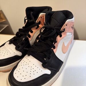 Jordan Black and Pink Sneakers